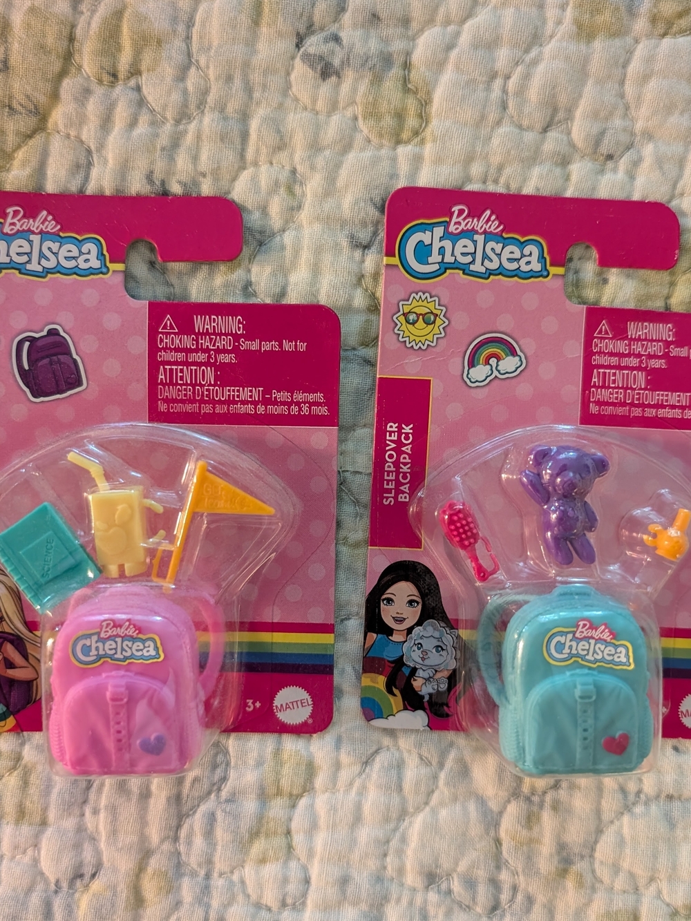 Kids Mini Backpack Playset - Pink & Aqua